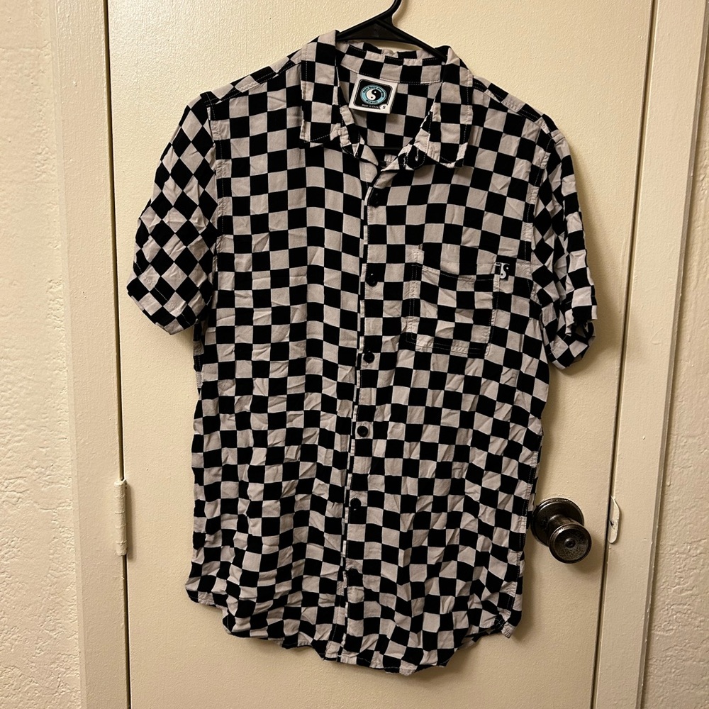 Checkered button up